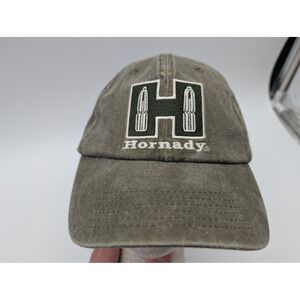 Hornady Manufacturing Ammo Logo Hat Olive Green Washed Cotton Adjustable Cap